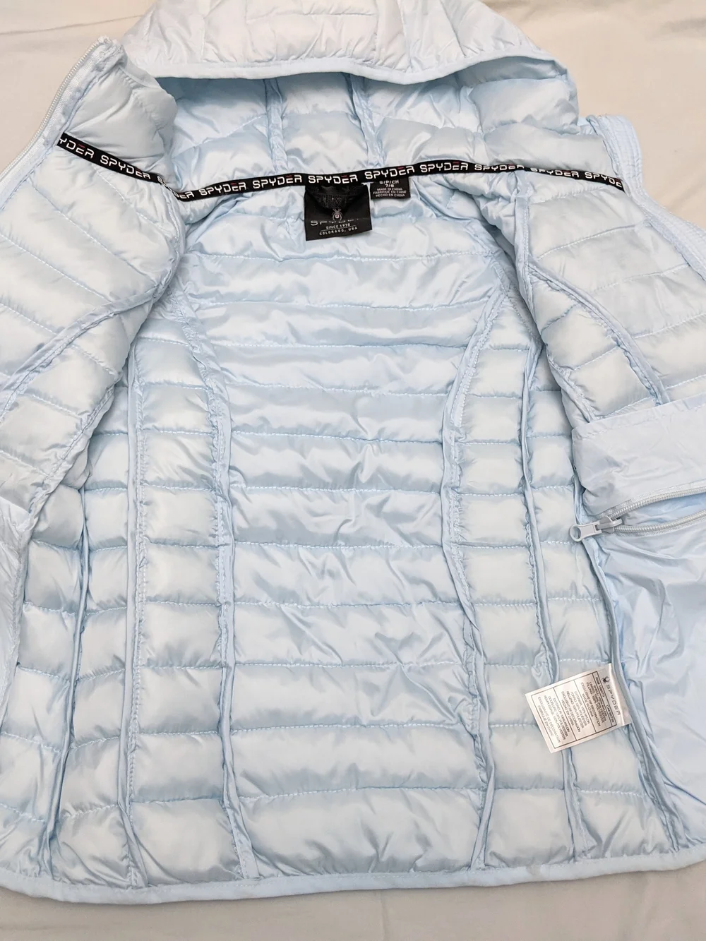NWT Spyder Girls Light Weight Insulated Packable Puffer Jacket Size S 7-8